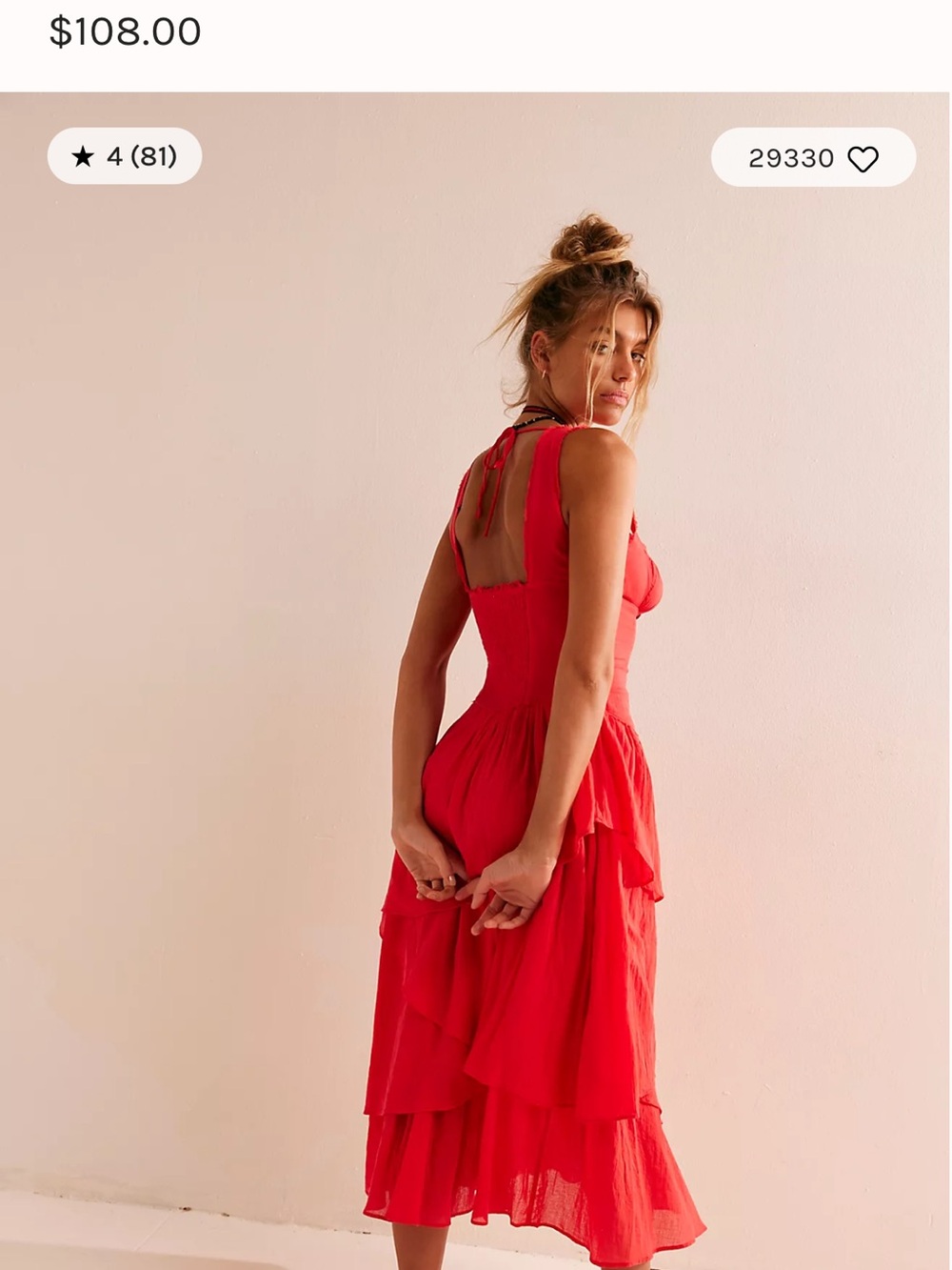 Free People Red Maxi Dress - Picture 3 of 6